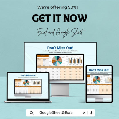 Sales Networking Event ROI Calculator Sheet - Excel and Google Sheets Template for Event Planning, Performance Metrics, & Cost Tracking