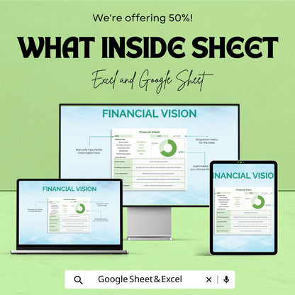 Financial Vision Template | Business Goal Planning Sheet | Strategic Planning Template |  Vision Planner | Business Growth Roadmap