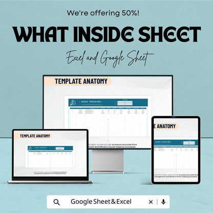 Issue Tracking Spreadsheet Template | Bug Tracker Log | Project Issue Tracker | Issue Management Template | Task and Problem Tracking Tool
