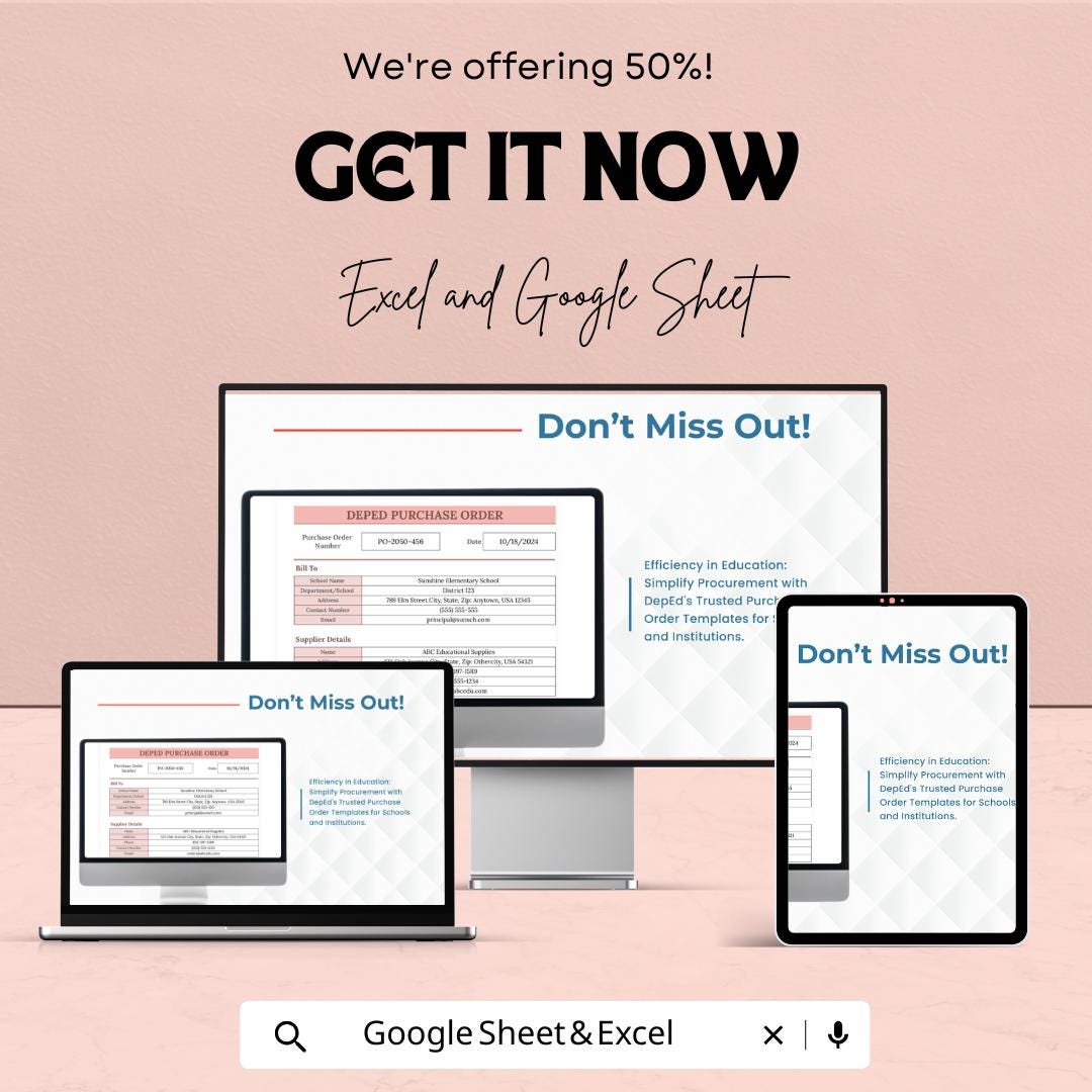 Depend Purchase Order Sheet - Excel & Google Sheets Template - Simplify Procurement, Track Orders, Manage Supplier Information