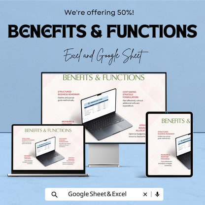 Accounting Plan Template | Financial Planning Spreadsheet | Startup Cost Planner | Budget & Profit Forecast