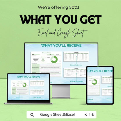 Financial Vision Template | Business Goal Planning Sheet | Strategic Planning Template |  Vision Planner | Business Growth Roadmap