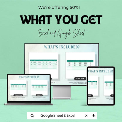 Startup Inventory Control Spreadsheet Template | Inventory Management System | Excel & Google Sheets