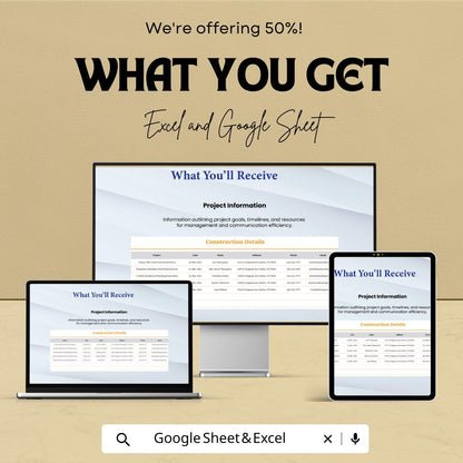 Electrical Construction Bid Template | Electrical Contractor Bid Sheet | Construction Cost Estimate | Job Proposal Form