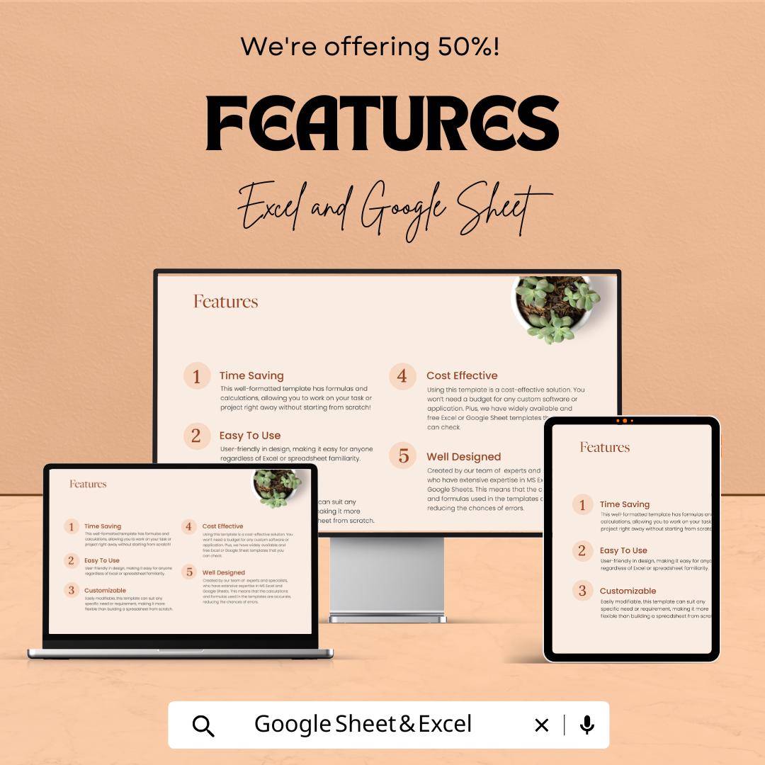 Marketing Dashboard Template | Transport and Logistics KPI Tracker | Excel & Google Sheets Marketing Report | Analytics Performance Sheet