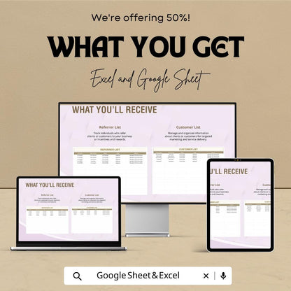 Sales Referral Commission Calculator Sheet | Excel and Google Sheets Template | Track Referrals & Commissions | Automated Commission Tracker