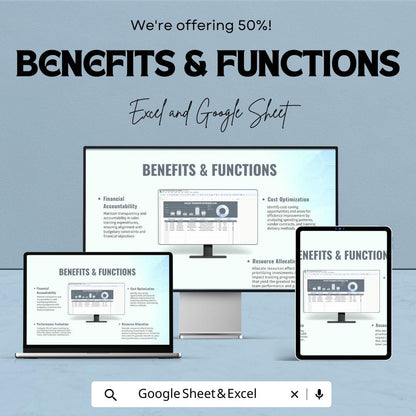 Sales Training Expenses Log Template | Sales Training Budget Tracker | Employee Training Cost Log | Training Expense Spreadsheet |