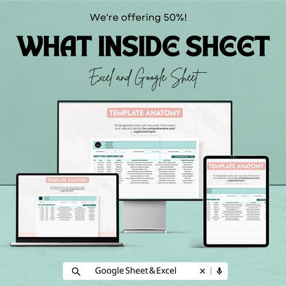 Safety Non-Compliance Log Template | Incident Report Tracker | OSHA Compliance Log Spreadsheet | Excel & Google Sheets Safety Report