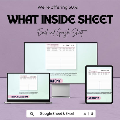 Printable Operation Template | Operations Tracker Spreadsheet | Daily Operations Planner | Excel & Google Sheets