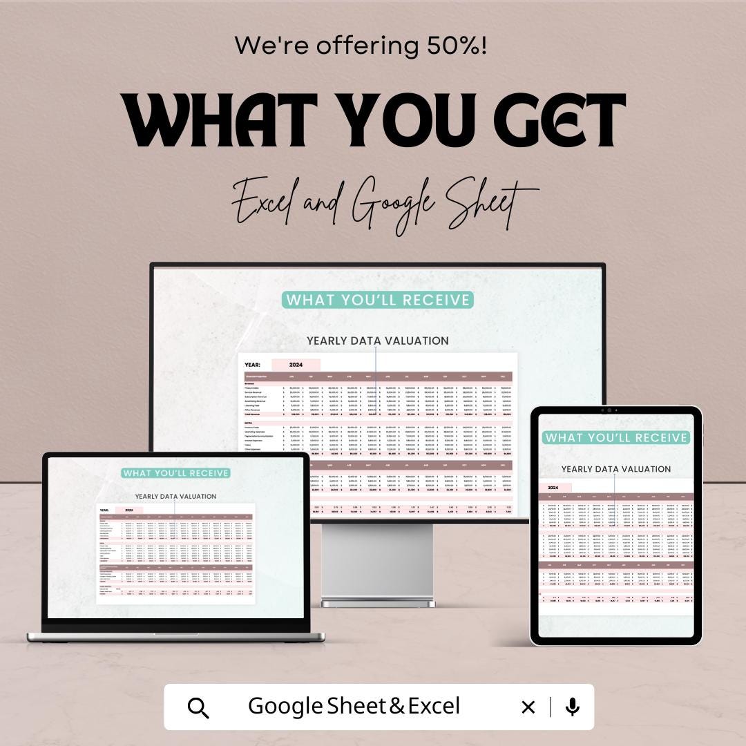 Operations Inventory Valuation Model - Excel & Google Sheet | Automated Data Input, FIFO, LIFO, WAC Calculation | Easy Financial Analysis