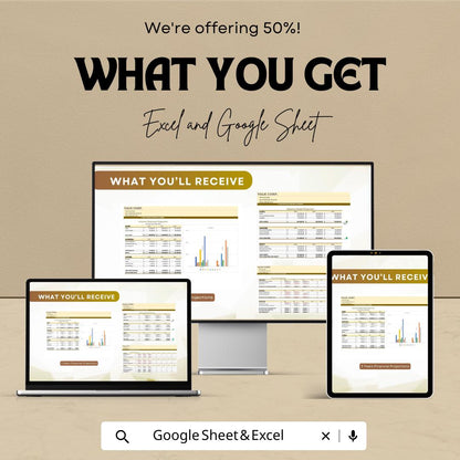 3 Years Financial Projections Template | Income Statement, Cash Flow & Balance Sheet Forecast |Business Financial Planner