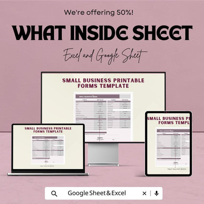 Small Business Printable Forms Template | Business Forms Bundle | Small Business Worksheets | Printable Office Forms