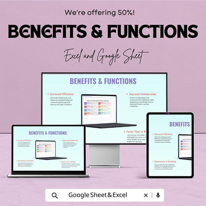 Sales Collateral Design Approval Workflow Template | Marketing Approval Process Tracker | Excel & Google Sheets Project Management