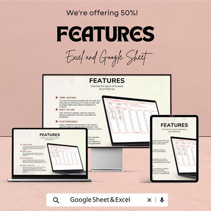 Study Planner Template Google Sheets and Excel | Weekly Study Schedule | Student Planner | Semester Planner | Class and Assignment Tracker