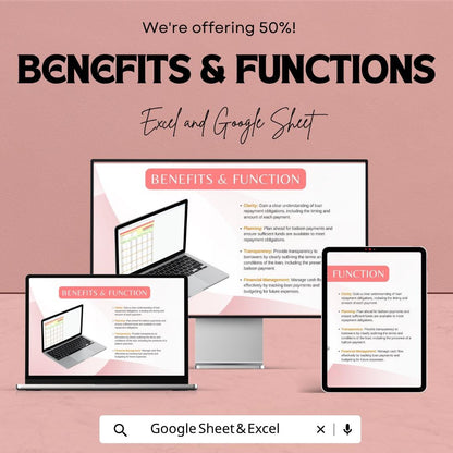 Balloon Payment Amortization Schedule Template | Loan Amortization Spreadsheet | Balloon Loan Calculator | Excel & Google Sheets