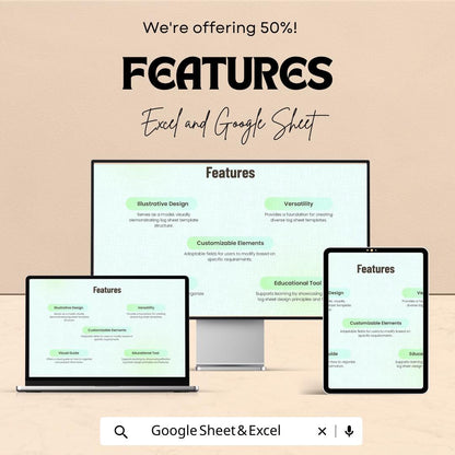 Sample Log Sheet | Excel and Google Sheets Template | Track Visits & Activities | Customizable Log Template | 50% Off