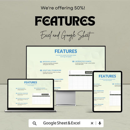 Sales Call Log Sheet Template | Excel & Google Sheets | CRM Tracker | Client Follow-Up Log | Editable Business Call Log