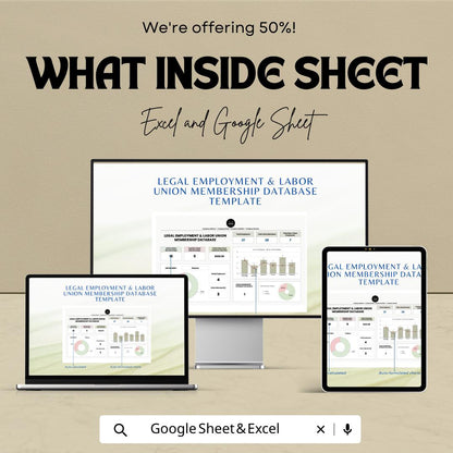 Union Membership Database, Employee Union Tracker, HR Membership Spreadsheet, Labor Union Log, Member Management Template,