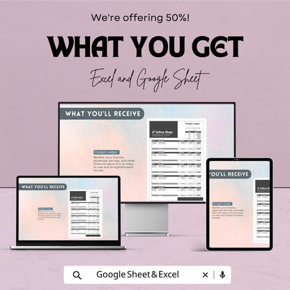 Budget Ledger Template | Budget Planner Spreadsheet | Income Expense Tracker | Personal Finance Template | Google Sheets & Excel |