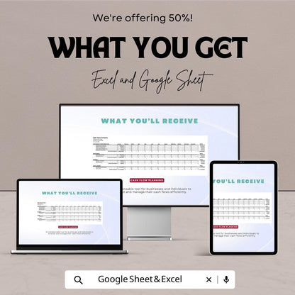 Cash Flow Planning Template, Cashflow Budget Planner Spreadsheet, Business Financial Planning Template, Small Business Cash Flow Tracker