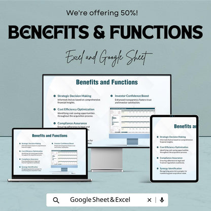 Finance Mergers & Acquisitions Acquisition Cost Analysis Template | Cost Breakdown, Financial Projections, and Synergy Assessment