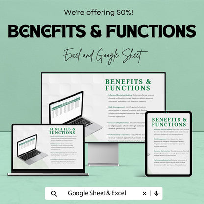 Sales Post-Closing Revenue Forecast Template | Revenue Projection Spreadsheet | Sales Forecast Tracker | Deal Revenue Planner