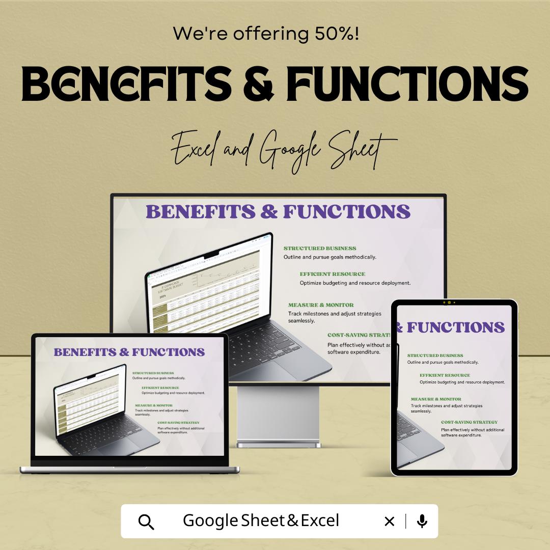 E-commerce Software Budget Template | Business Finance Tracker | Expense Planner | Software Cost Management Spreadsheet
