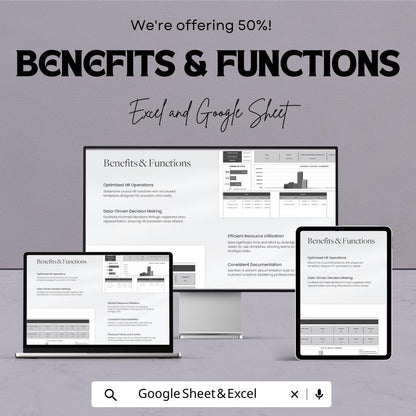 Job Ad Budget Tracker HR Sheet - Excel & Google Sheet Template for HR Professionals | Budget Management | Recruitment Expense Tracker