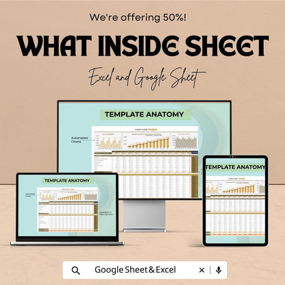 Cash Flow Analysis Template, Excel & Google Sheets, Cash Flow Tracker, Business Finance Spreadsheet, Budget and Income Expense Tool