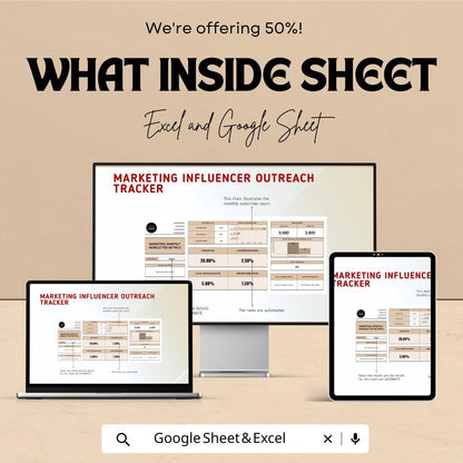 Marketing Monthly Newsletter Metrics Template | Email Analytics Tracker | Newsletter KPI Dashboard | Excel & Google Sheets Template | Email