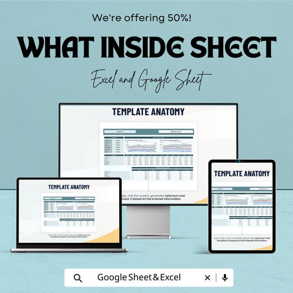 Basic Sales Forecast Template | Excel and Google Sheets | Sales Projection Spreadsheet | Revenue Forecast Planner | Sales Trend Tracker |