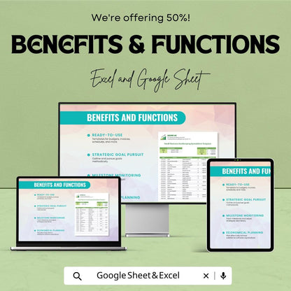 Small Business Bookkeeping Spreadsheet Template | Google Sheets & Excel | Income Expense Tracker | Simple Accounting Tool