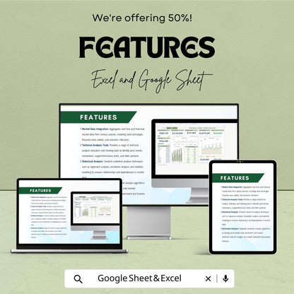 Financial Market Trend Analysis Sheet | Excel & Google Sheets | Market Data Tracker | Investment Strategy Tool | Financial Analysis Template