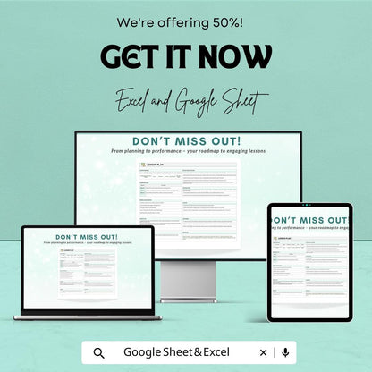 Lesson Plan Template | Teacher Planning Template | Editable Lesson Planner | Classroom Organization Tool | Daily & Weekly Teaching Plan