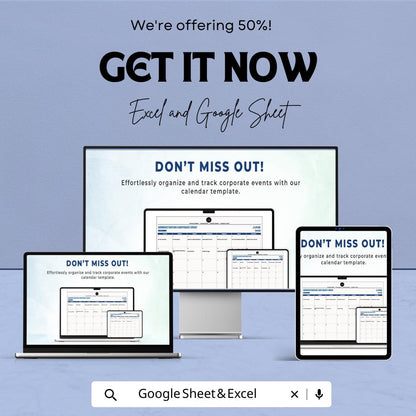 Administration Corporate Events Calendar Template | Business Event Planner | Monthly Event Calendar | Office Event Tracker | Event Planning 