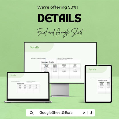 IT Payroll Tax Report Sheet Template | Excel & Google Sheets Payroll Tax Calculator | Employee Tax Report | Business Payroll Tax Spreadsheet