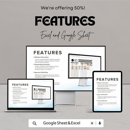 Marketing Affiliate Signup & Onboarding Tracker Template | Affiliate Program Management | Partner Tracking sheet | Business CRM Template