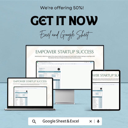Financial Budget for Startup Business Template | Startup Budget Spreadsheet | Business Financial Planner | Excel & Google Sheets |