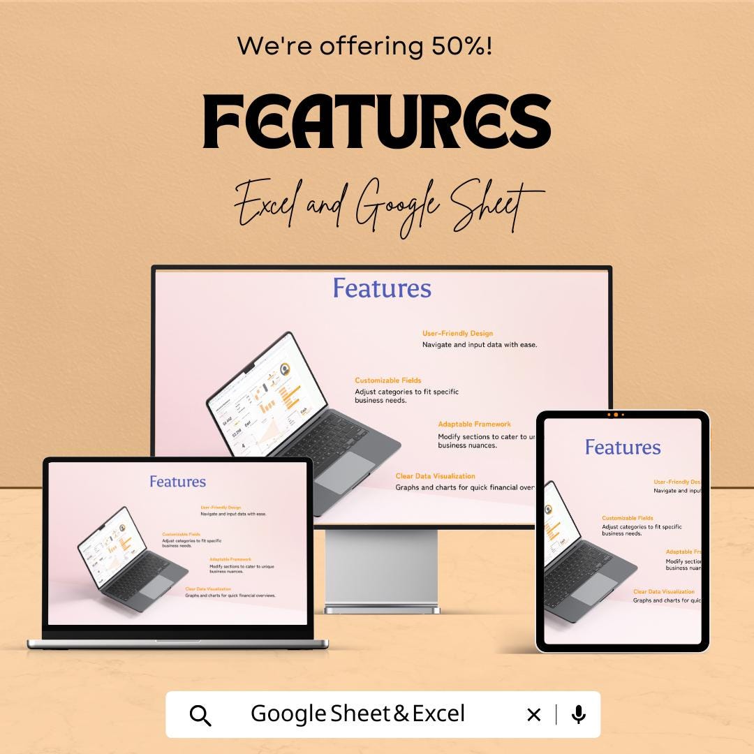 Interactive Dashboard Sheet | Excel and Google Sheets | Sales and KPI Report Tracker | Business Data Visualization Template |