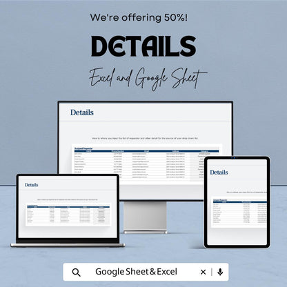 Change Management Spreadsheet Template | Project Change Log Tracker | Excel and Google Sheets Template | Change Request Log