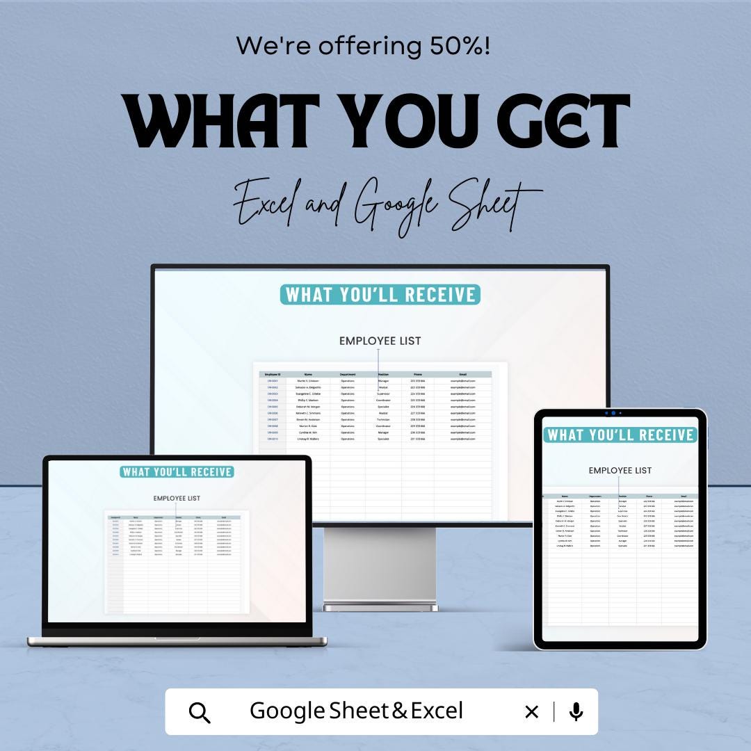 Operations Talent Pool Management Template | Excel and Google Sheets | Recruitment Tracking & Workforce Planning Tool