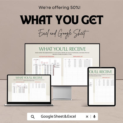 Action Plan Tracking Template | Project Tracker Spreadsheet | Task Progress Dashboard | Business Planning Tool | Goal Tracker