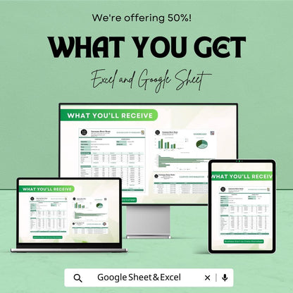 Business Start Up Costs Worksheet | Budget and Expense Tracker for New Businesses | Excel & Google Sheets Template