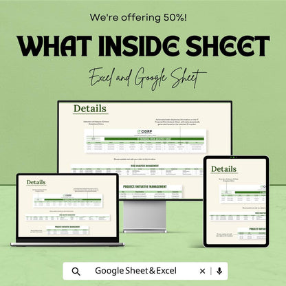 IT Financial Risk Analysis Sheet Template | Risk Assessment Spreadsheet | IT Budget Planning Template | Excel & Google Sheets |