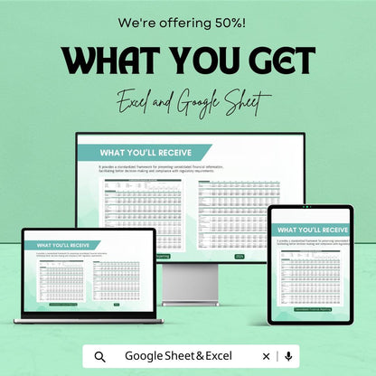 Consolidated Financial Reporting Template | Excel & Google Sheets | Financial Statement Dashboard | Multi-Entity Finance Spreadsheet