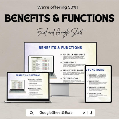 Accounting Checklist Template | Financial Tasks Tracker | Monthly Accounting Checklist | Business Finance Template