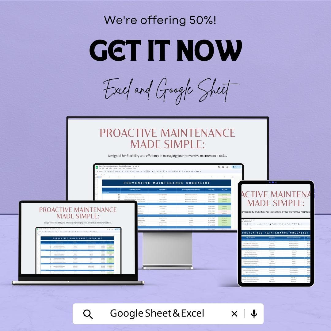 Easy Gantt Chart Sheet for Excel & Google Sheets | Simple Project Timeline Template | Task Management | Instant Download