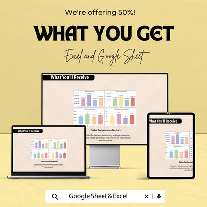 Sales Quarterly Lead Analysis Template | Excel & Google Sheets | Lead Metrics Dashboard | Sales KPI Tracker | Quarterly Performance Report |