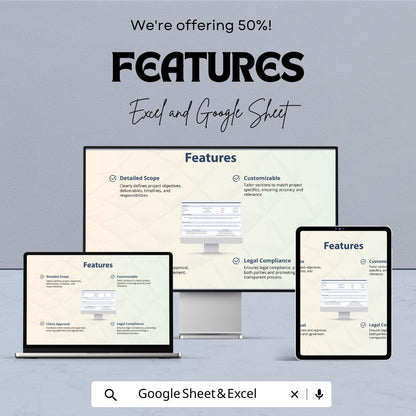 Statement of Work Sheet – Excel & Google Sheet Template for Project Planning and Management | Customizable SOW Template