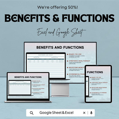 Customer Log Sheet Template | Customer Tracker Spreadsheet | Client Management Template | Excel & Google Sheets | CRM Organizer Sheet |